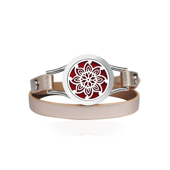 Anavia – wholesale Aromatherapy bracelet – Sunflower Leather Bracelet - Aromatherapy Essential Oil