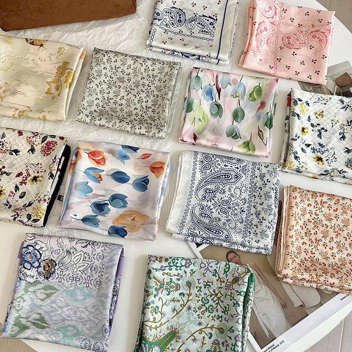 VividLux – wholesale Scarf – Women's – Neck Tie Square Scarf _AL-93114818