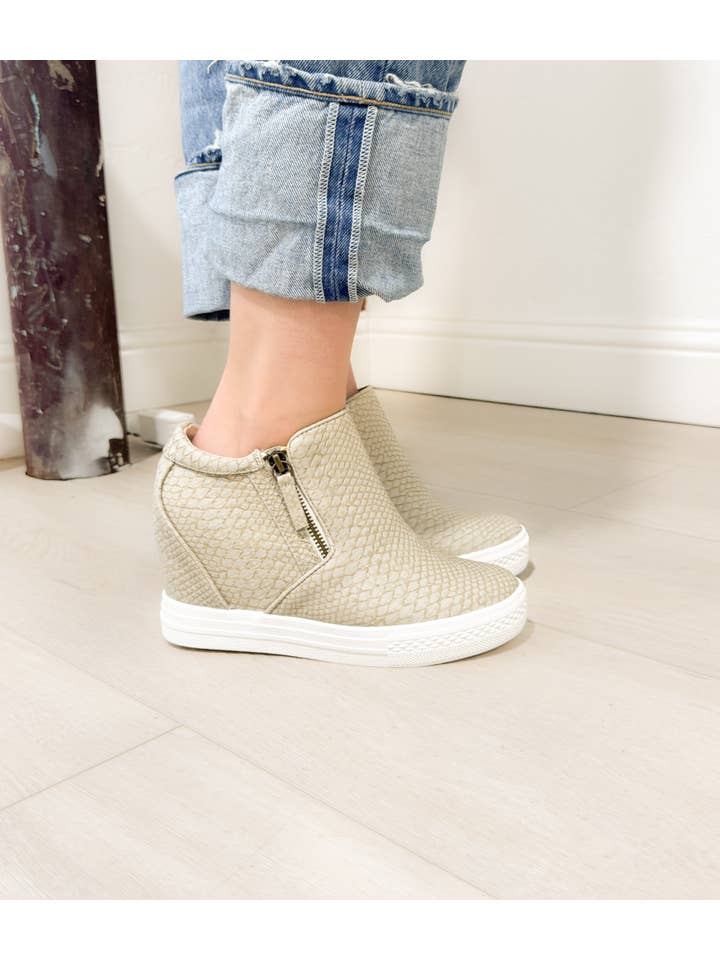 Naughty Monkey - Wholesale Lifestyle Sneakers - Women's - Timmibelle Wedge Sneaker in Cream3