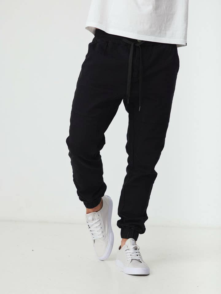 James Black Jogger Pants for wholesale by BLKWD APPAREL