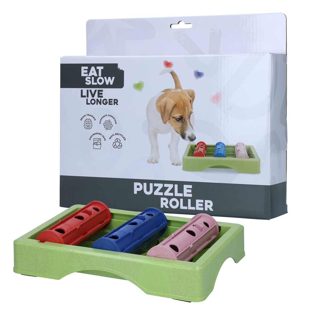 Hofman Animal Care - Wholesale Drinkbak - Kat/Hond - Eat Slow Live Longer Puzzle Roller1