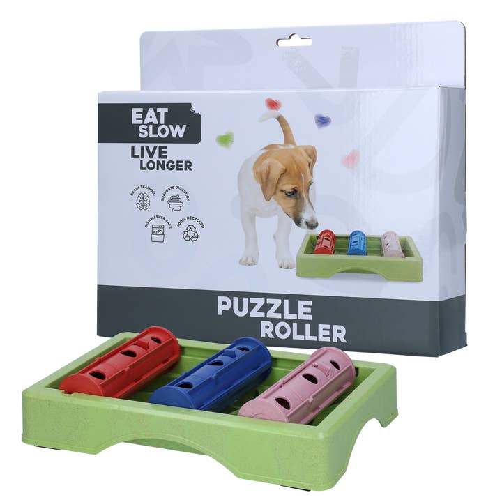 Hofman Animal Care - Wholesale Pet Bowl - Cat/Dog - Eet Langzaam Leef Langer Puzzel Roller1
