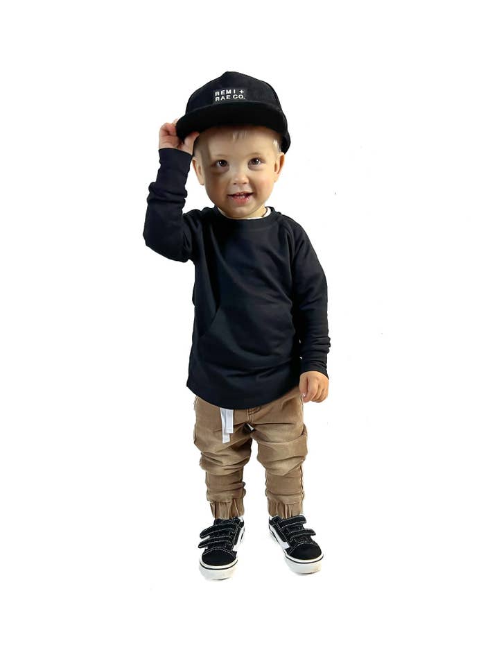 Remi + Rae Co. – wholesale Athletic sweatpants/jogging bottoms – Kids – DENIM CHINO JOGGERS - CAMEL