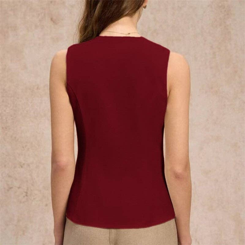 OceanusSwim – wholesale Suit vest – Women′s – Simple Solid Color Casual Vest4