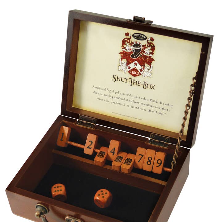 Circa Shut-the-Box pour la vente par University Games