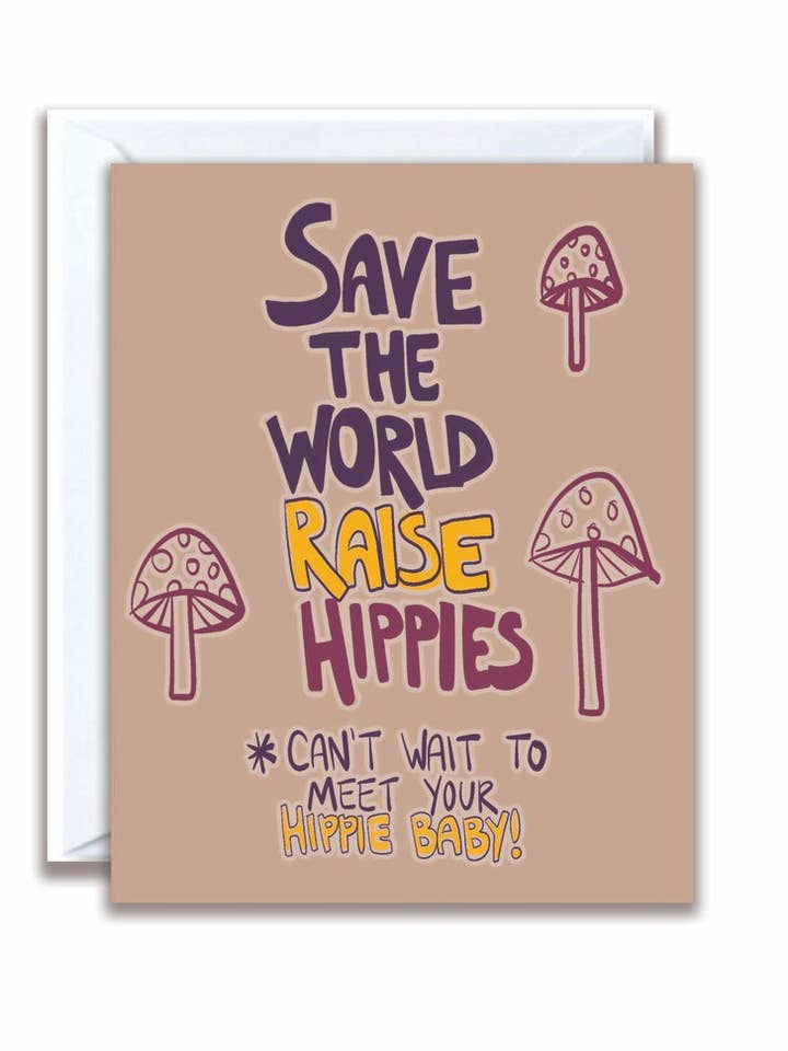 Criar hippies, cartão de bebê por atacado de Flo and Syd