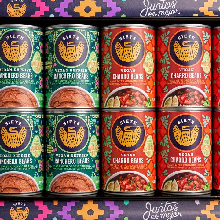 Siete Foods - Wholesale Beans - VEGAN BEANS MIX PACK - 12 RANCHERO + 12 CHARRO
