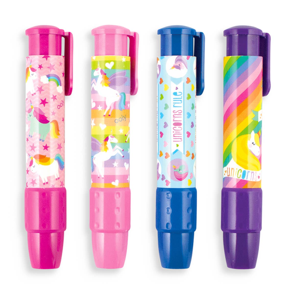 OOLY - Wholesale Eraser - Kids - Unique Unicorns: ClickIt Erasers (Assorted Tub of 24 Units)1