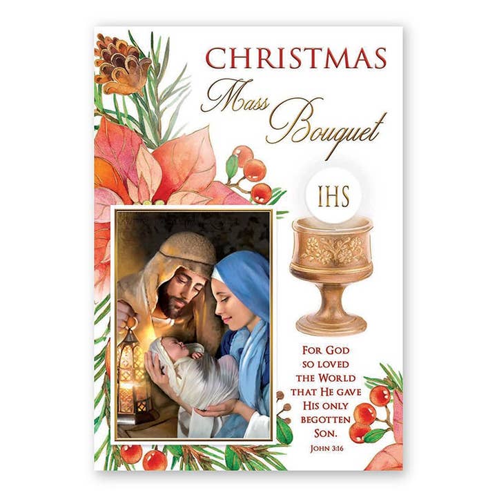 Christian Brands Catholic - Wholesale Christmas Card - Emmanuel Christmas Mass Bouquet Card