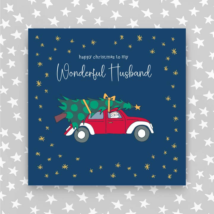 Fröhliche Weihnachten an einen wunderbaren Ehemann (XGR06) für den Großhandel von Molly Mae Ltd