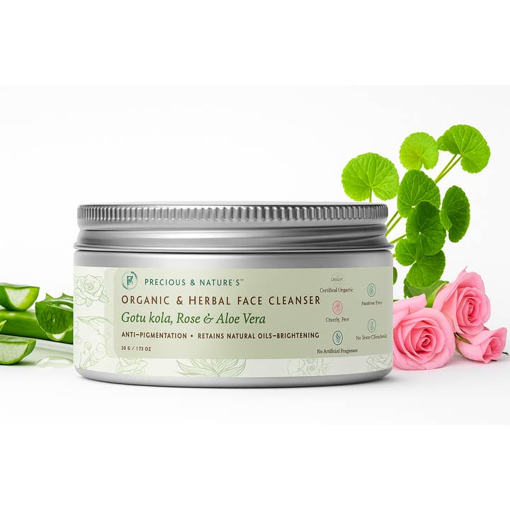 Organic Herbal Face Cleanser with Gotu Kola,Rose & Aloe Vera for wholesale by Precious & Nature's