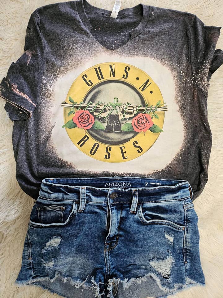 T-shirt délavé Guns n Roses pour la vente par Neat Creations