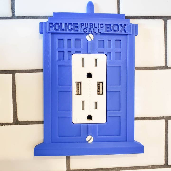 Clever Contraptions - Wholesale Light Switch Cover/Plate - Light Switch / Electrical Outlet Cover | Tardis Police Box Telephone Booth1