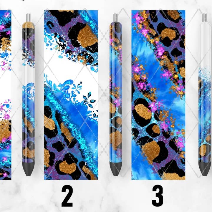 Animal print epoxy pens for wholesale by Three B's Boutique