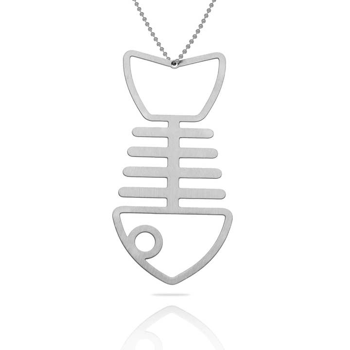 XL Fiskben Hänge Silverpläterad för wholesale av RAS