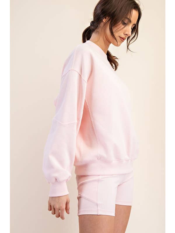 Sunday Morning - Wholesale Sweatshirt - Women's - T330037 LONG SLEEVE FRENCH TERRY PULLOVER37