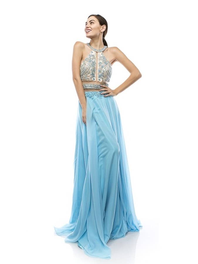 Chicas - Vente Robe – femme - Robe longue en mousseline à parties transparentes. VERSION 60088