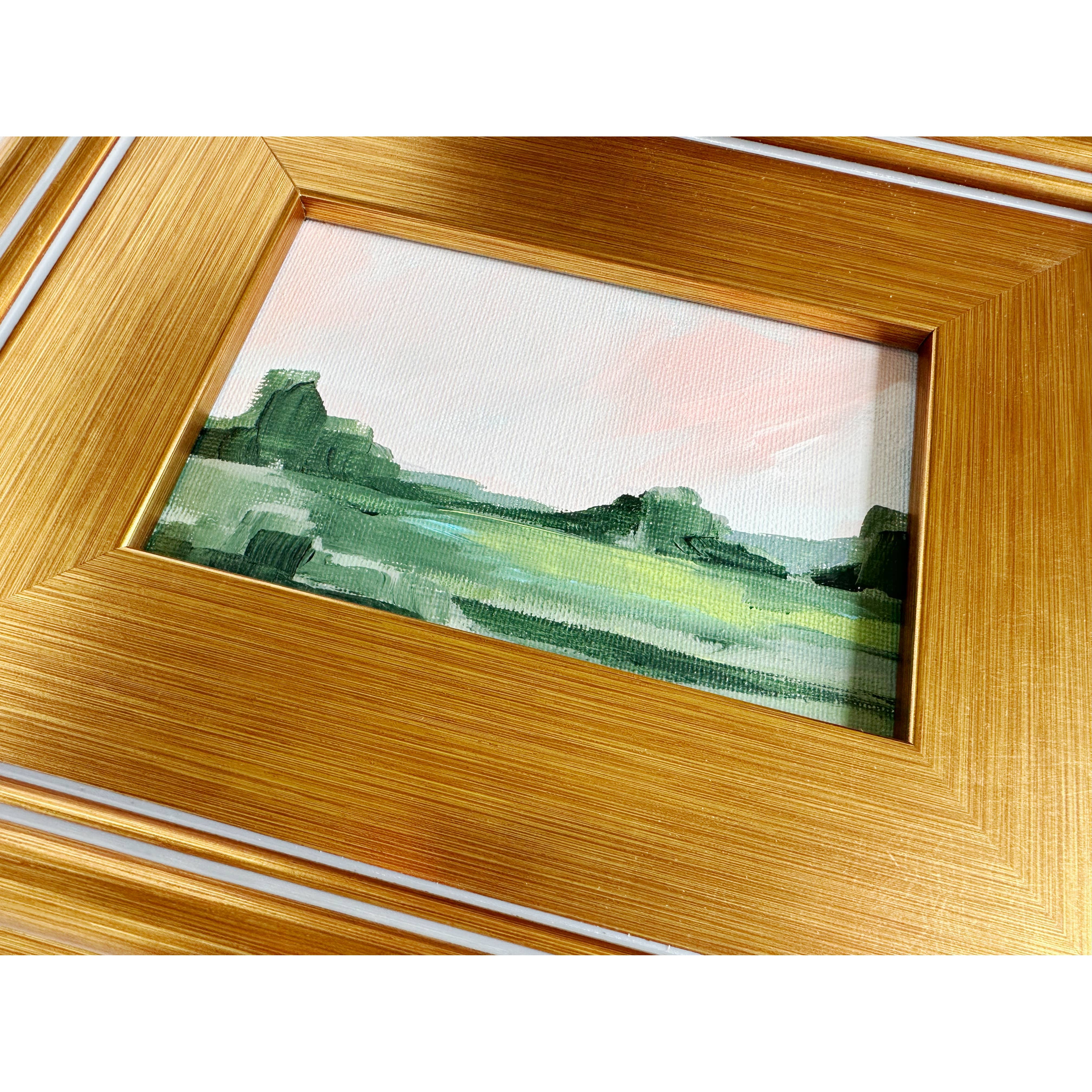 Green Barn Studio - Venta al por mayor Pintura/dibujo - Pink Dreams, pintura de paisaje original sobre lienzo, enmarcada1