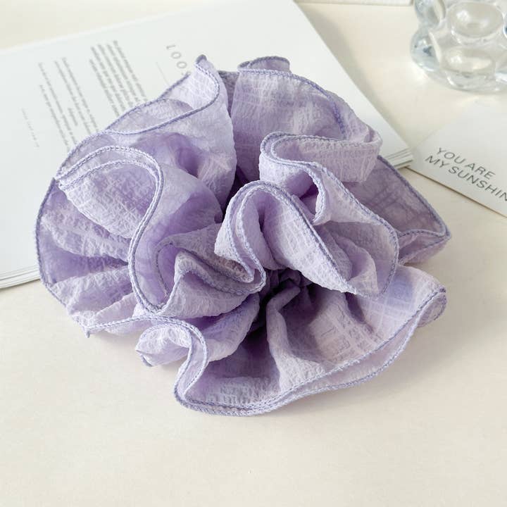 WEST AUSSIE SUPPLIES - Wholesale Scrunchie - Women's - GIFTY - Solid Color Ruffled Scrunchie (4-Layer Design)1