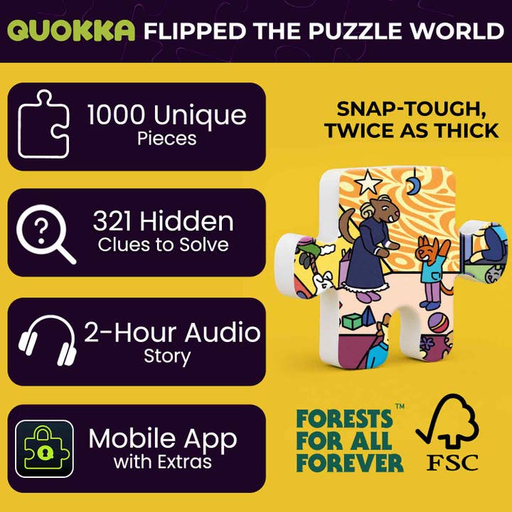 QUOKKA - Wholesale Puzzle - Adult - 1000 Pcs Puzzle for Adults with Hidden Tasks | Wildeluxe1