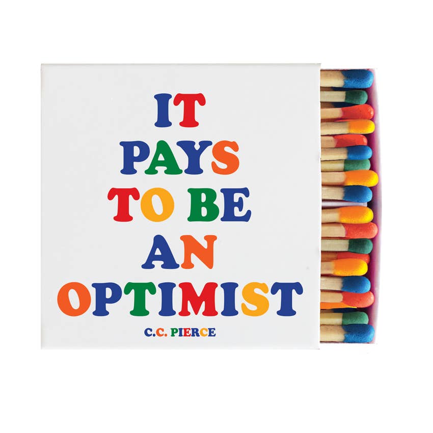 Quotable - Wholesale Matches - Matchboxes - X323 - Pays To Be An Optimist (C. C. Pierce)