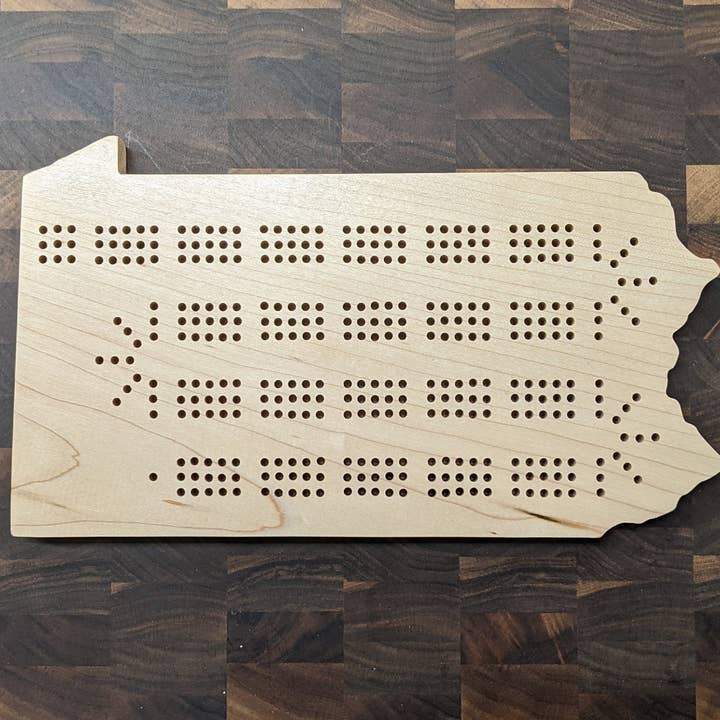 Pennsylvania State PA Cribbage Board, Inclusief haringen! voor wholesale door Arts and Craftsmanship