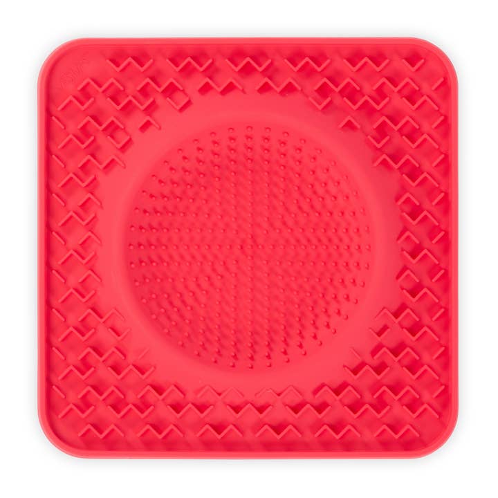 Pet Palette Distribution - Wholesale Pet Food Mat - Dog - Messy Mutts Silicone Therapeutic Lick Bowl Mat Watermelon