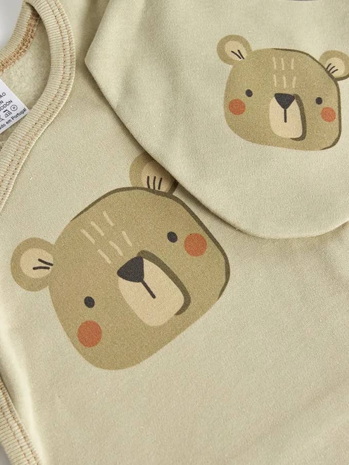 Amorim Gerações, LDA - Wholesale Bodysuit Set - Baby - 3-Piece Set Printed Cotton Teddy Bear 0575S0