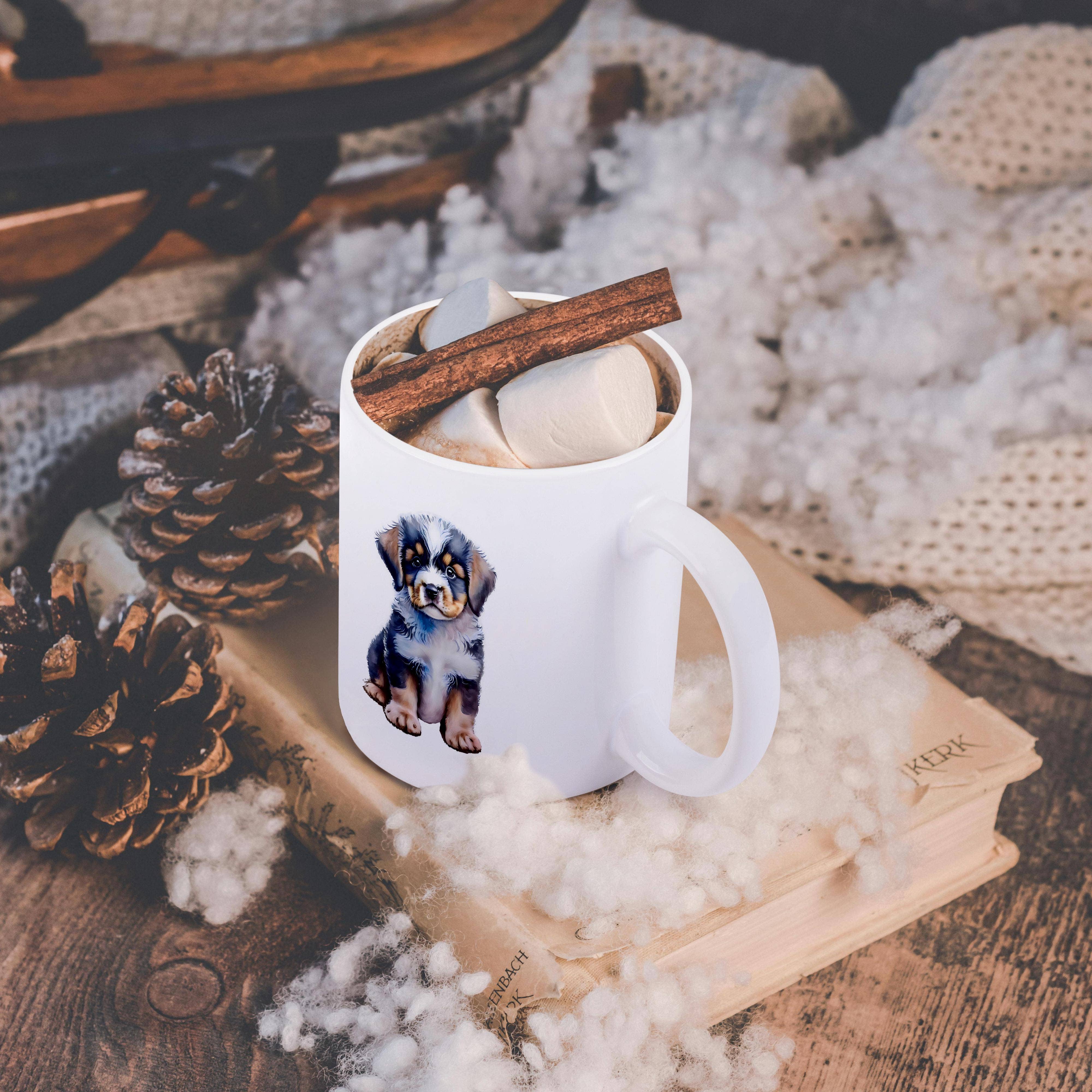 3dRose - Wholesale Coffee Mug - 3dRose, Cute St. Bernard Puppy Illustration, Mug11