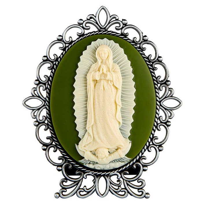 Our Lady Of Guadalupe Cameo Desk Stand for wholesale by Christian Brands Catholic