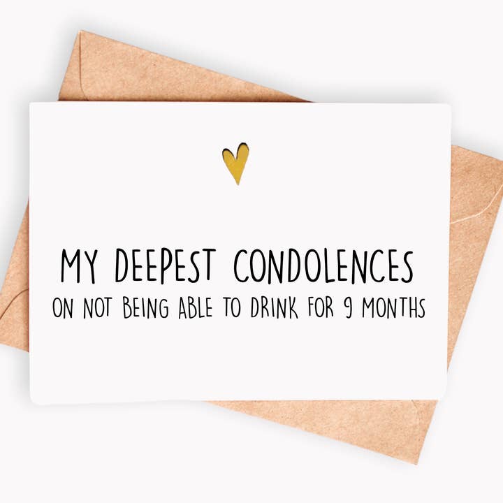 Funny pregnancy card - My deepest condolences for wholesale by Spicy Cards