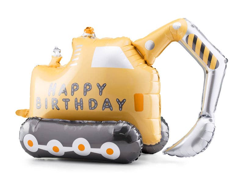 Ellie's Party Supply - Wholesale Balloon - Excavator Foil Balloon - Standing Construction Party Decoration | 30x19 Inches1