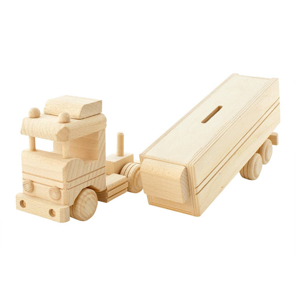Happy Go Ducky - Wholesale Wood Toy - Kids - Wooden Money Box Truck - Diego3
