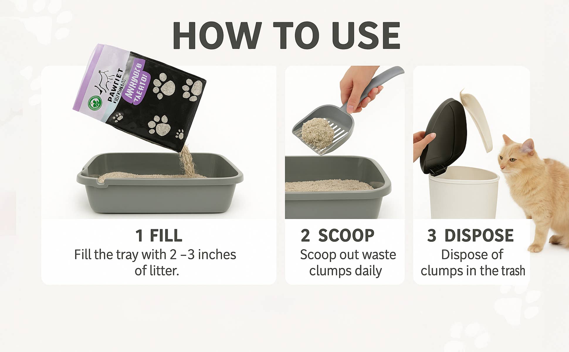 Pawfect Premium Cat Litter – wholesale Cat litter – Lavender Scented Clumping Cat Litter–17.2 lb / 9L, Dust-Free12