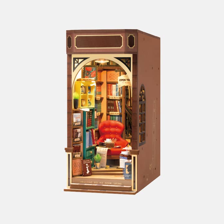 Robotime - Wholesale DIY Craft Kit - TGB07 Bookstore Robotime Rolife DIY Kit Book Nook 3D Puzzles