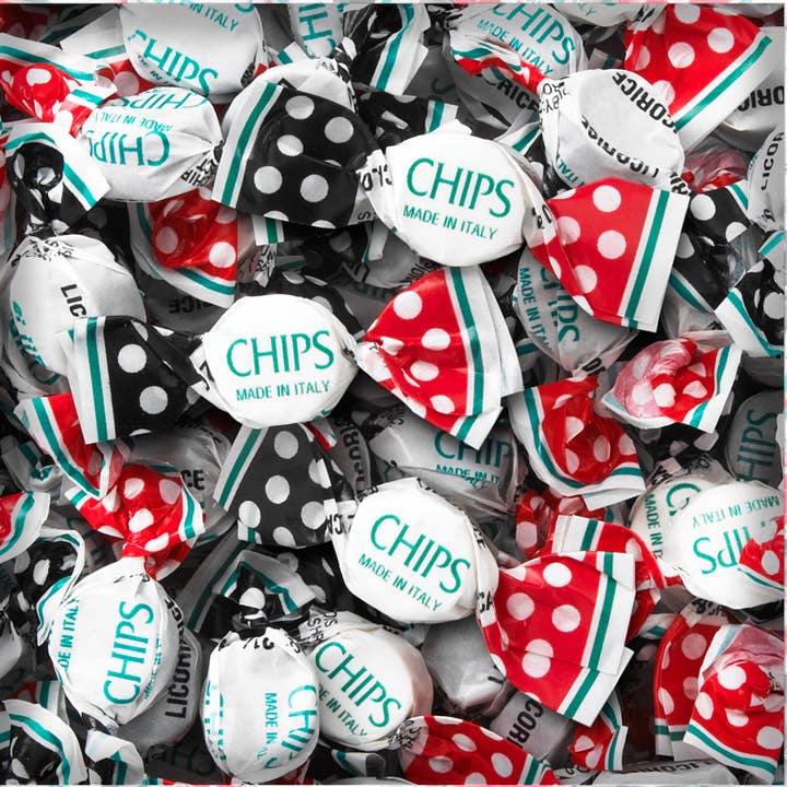 CHIPURNOI Confectionery - Wholesale Gummy - CHIPS Licorice, 3 oz. - Klassieke Italiaanse keelpastilles2