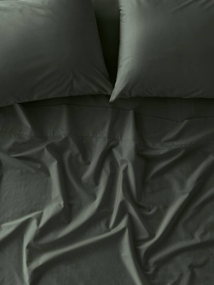 Mocha Mousse Home Organic Cool-Air Percale Flat Sheet for wholesale on Faire