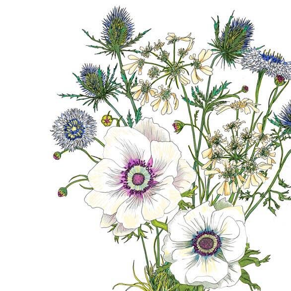 Vivid Cottage - Wholesale Tea Towel - Tea Towel - Anemone & Thistle2