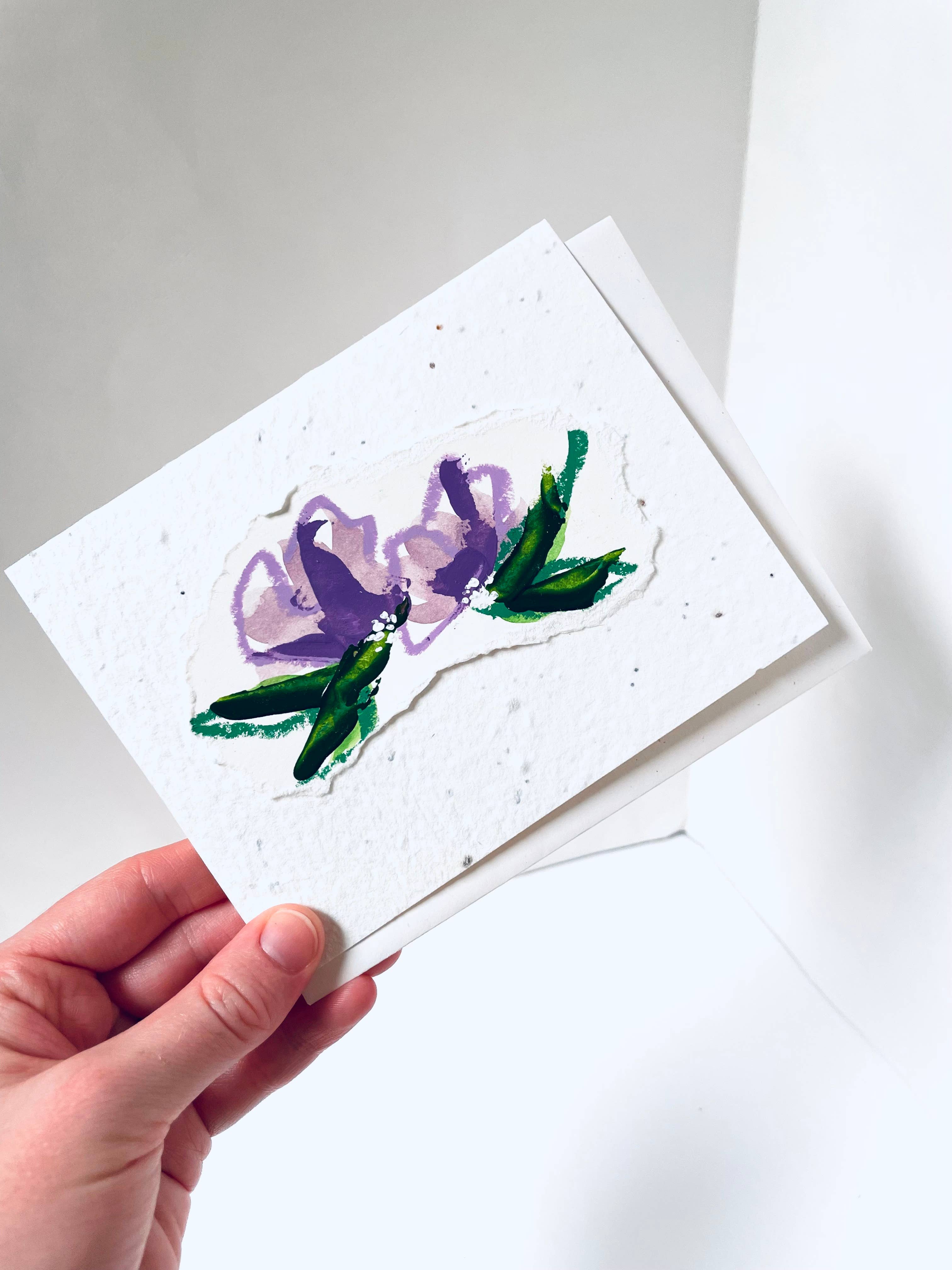 Atelier By Cat - Vendita all'ingrosso Biglietti di auguri generici - Biglietti di carta seminabile dipinti a mano, ecologici piantabili19