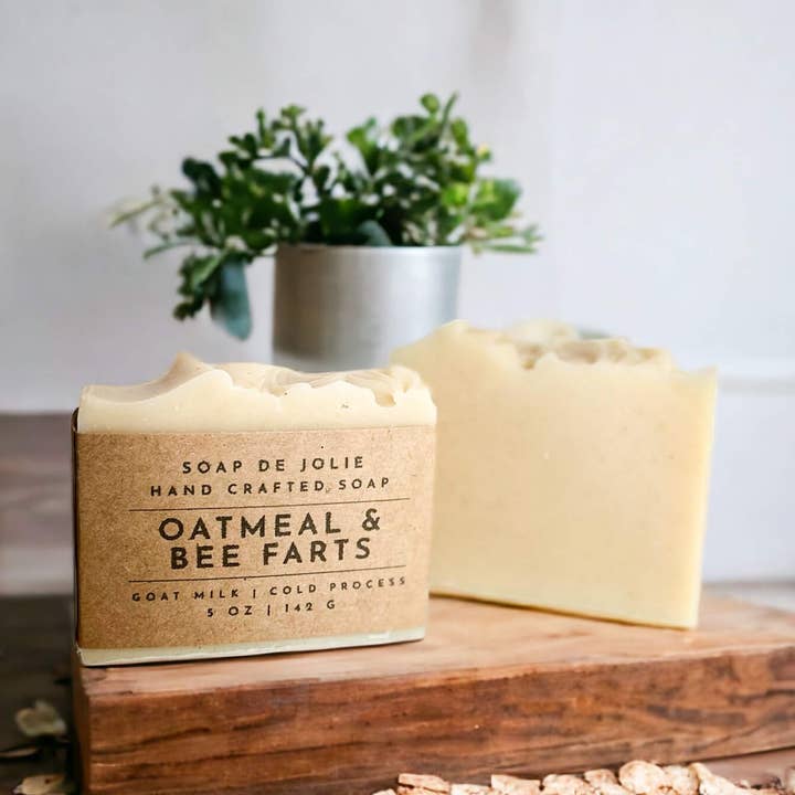 Soap de Jolie - Wholesale Bar Soap - Oatmeal and Bee Farts Cold Process Soap0