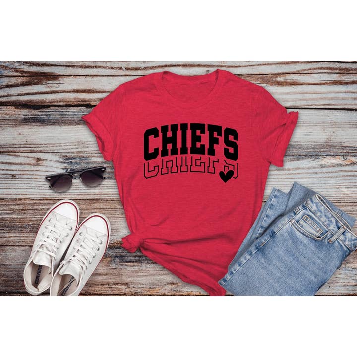 Chiefs Shadow Tshirt for wholesale by Gracie Lou’s Trends