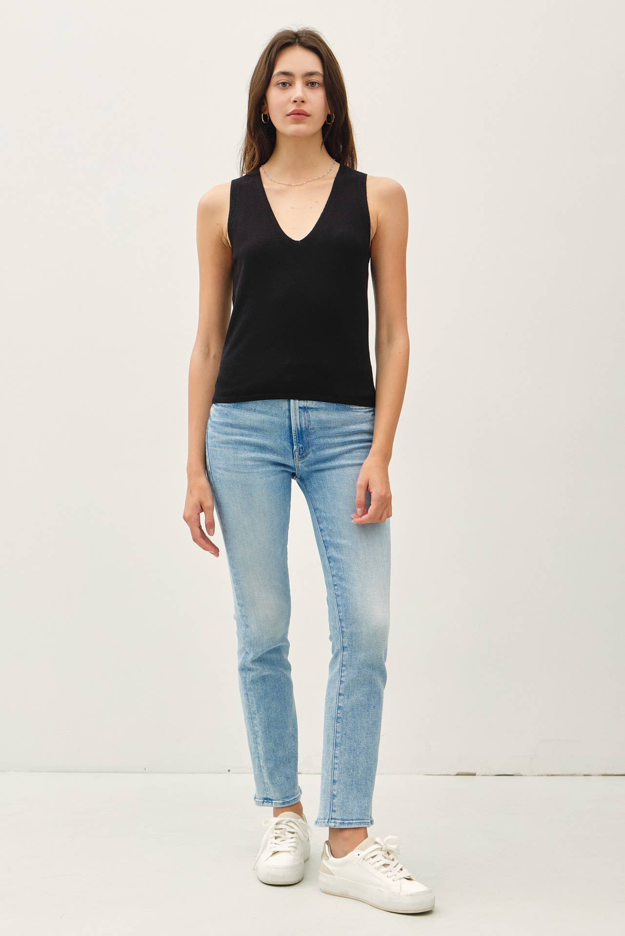 Be Cool - Wholesale Tank Top - Women's - MINIMAL V-NECK SWEATER TANK  7