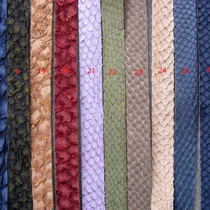 Bracciale personalizzato in pelle di pesce/Icelandic Salmon per la vendita all'ingrosso da parte di 100fishcolors