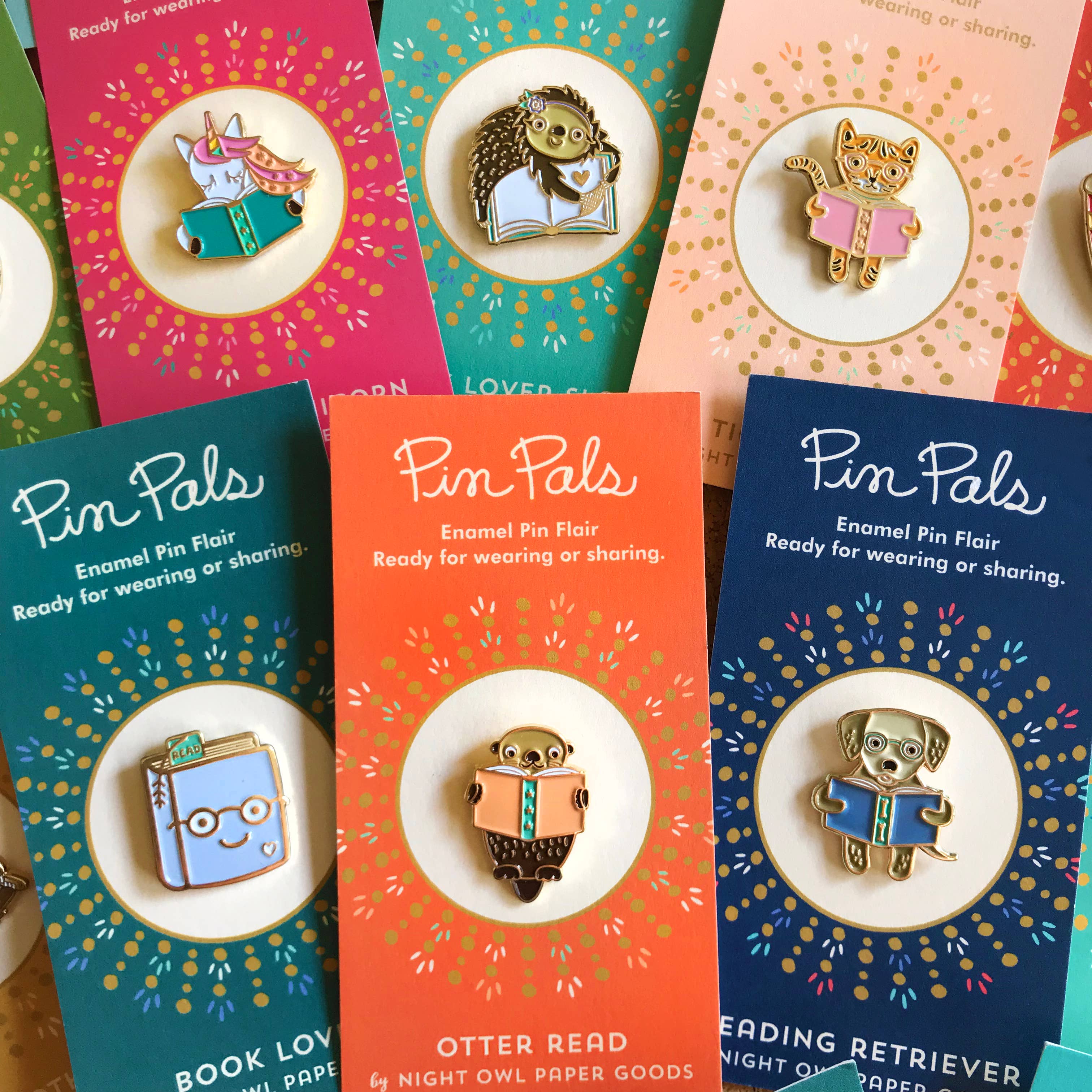 Night Owl Paper Goods - Wholesale Lapel Pin/Button - Book Lover Enamel Pin4