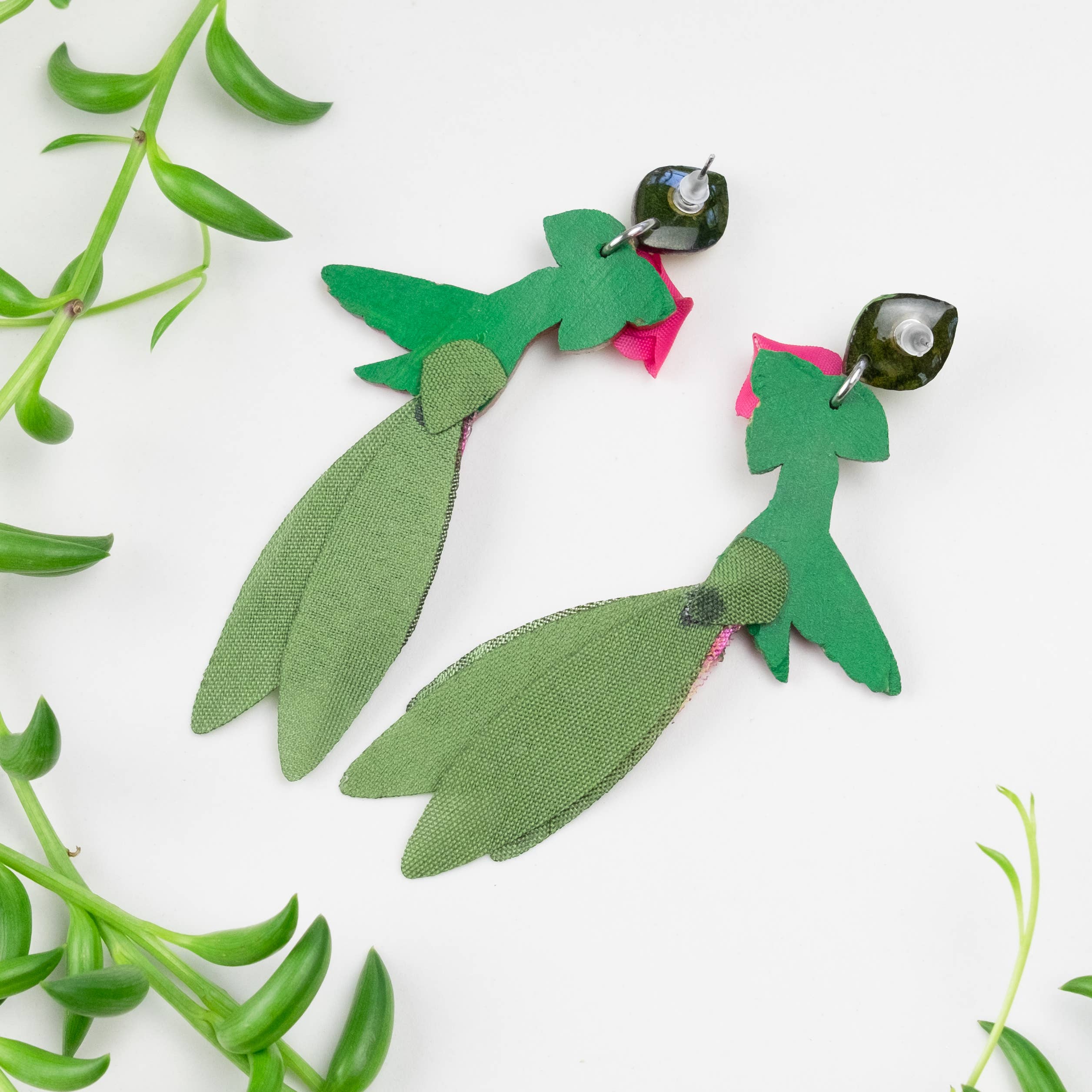 Tulia's Artisan Gallery - Wholesale Dangle Earrings - Hummingbird Earrings - Anna's LG6