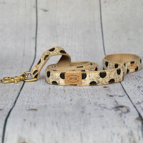 Finnegan’s Standard Goods - Wholesale Pet Collar - Dog - 1"Antique Black Dot Collar3