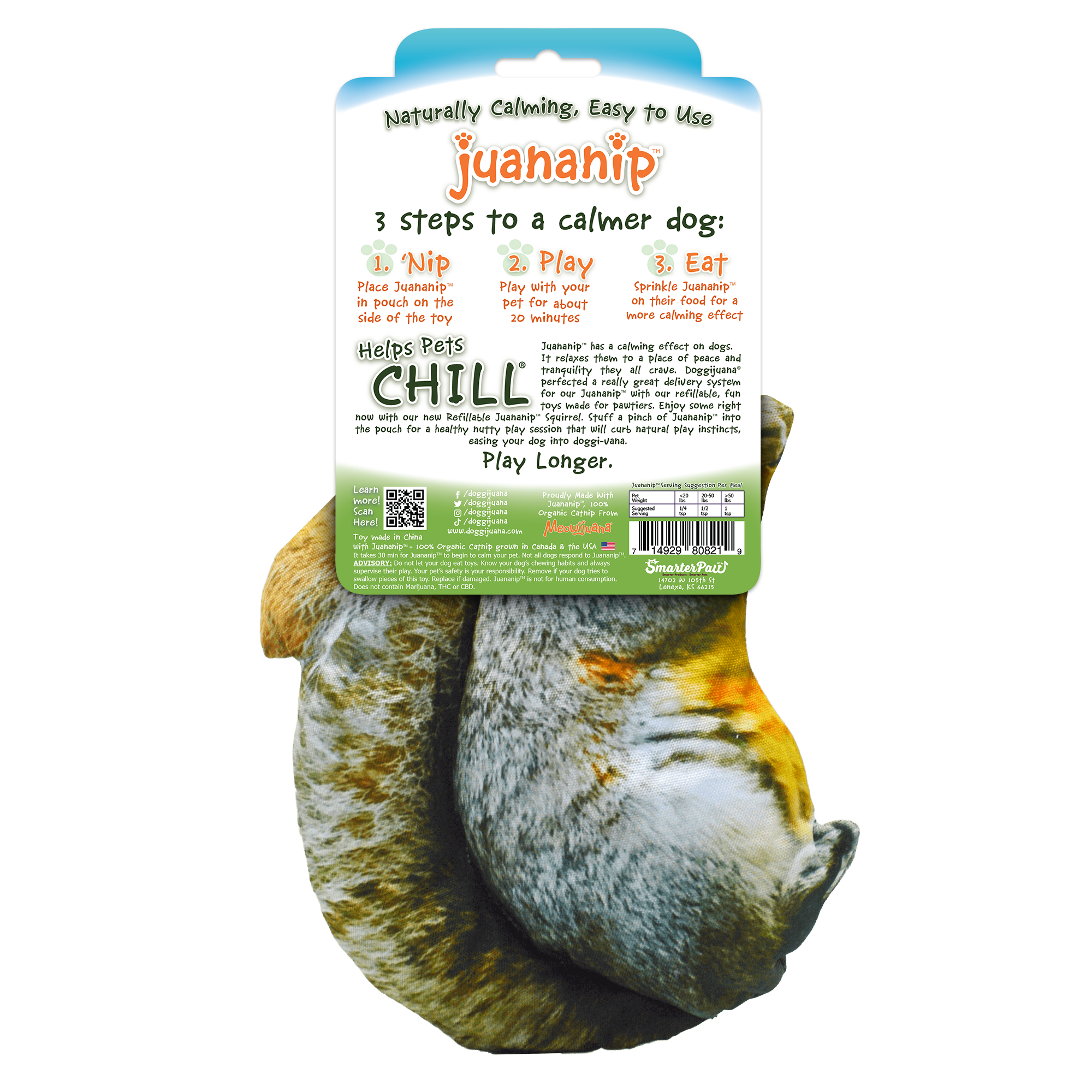 Doggijuana - Wholesale Pet Toy - Dog - Get Outside Squirrel Refillable Dog Toy5