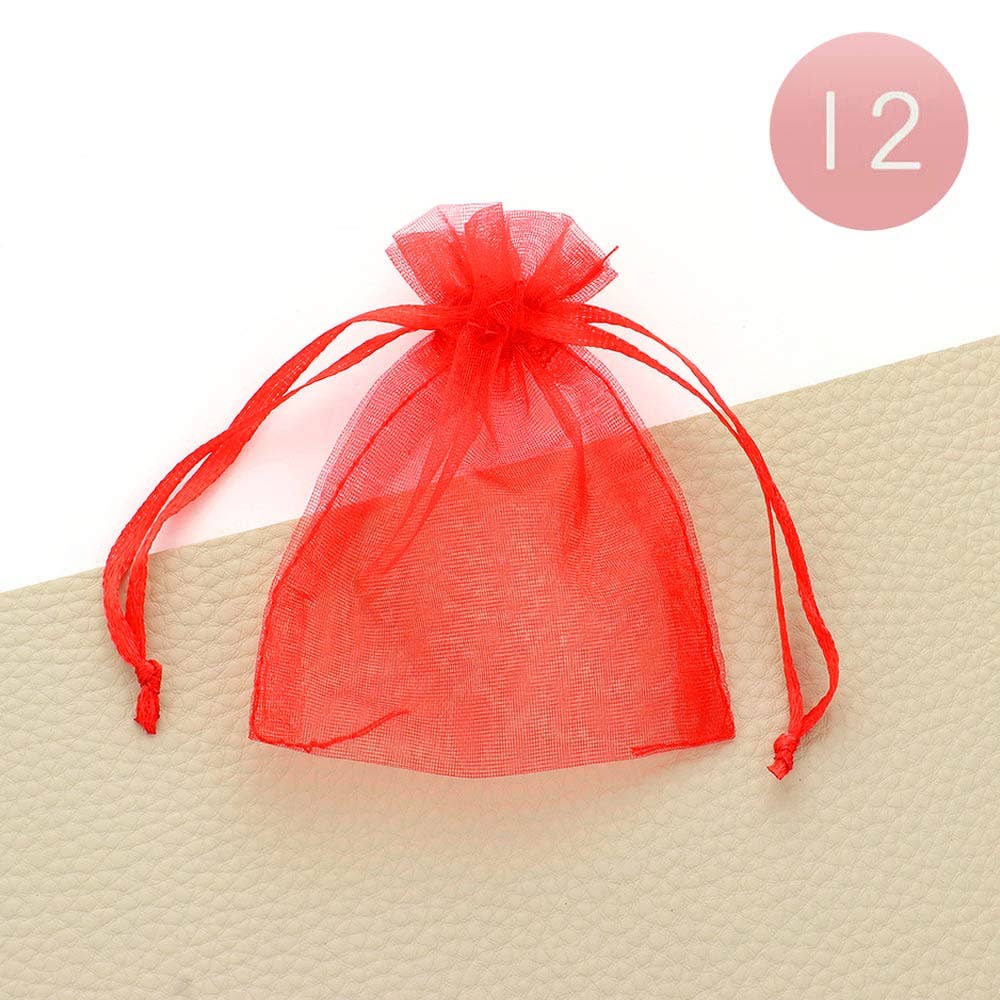 Sensibling Corp. – Großhandel Geschenktüten – 12 Stück, 7,6 x 8,9 cm Organza-Geschenkbeutel mit Band14