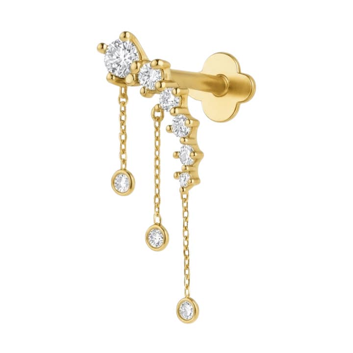 Drippy Geketende Flatback Goud voor wholesale door Smoothie London