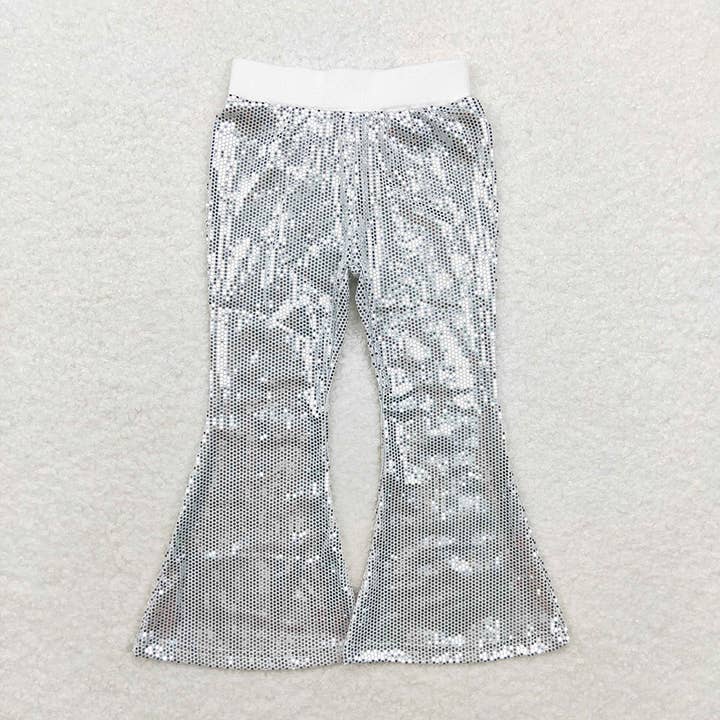 Aier Wholesale - Wholesale Pants - Kids - Baby Girls Colorful Sequin Sparkle Bell Bottom Pants